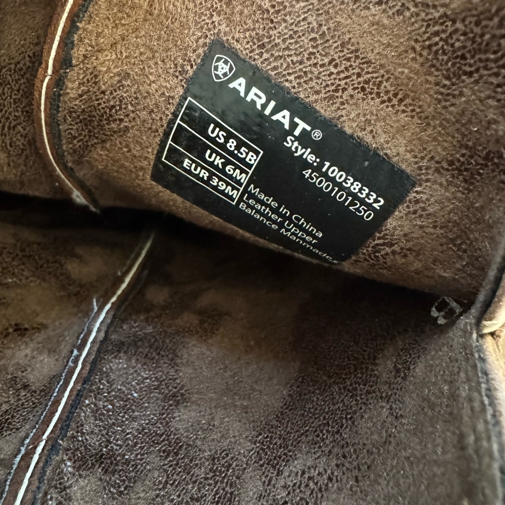 Ariat Brown Embroidered Western Cowboy Boots - Picture 5 of 5